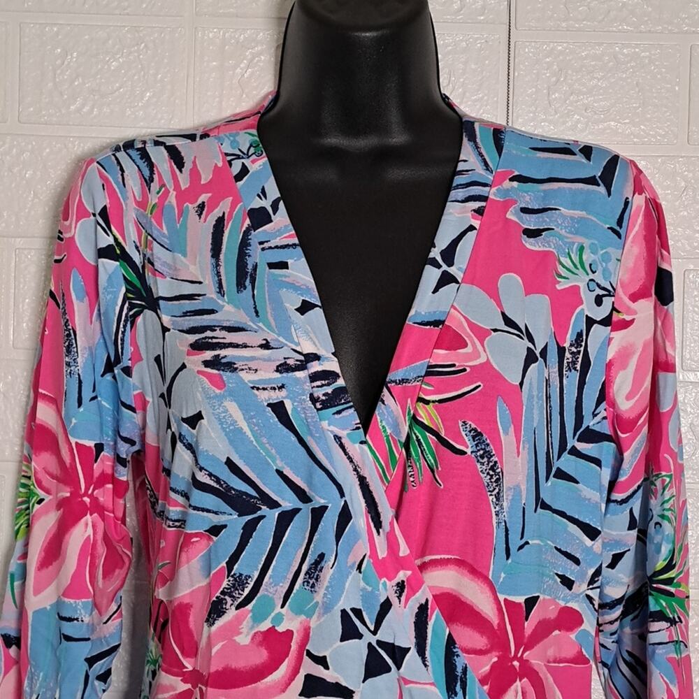 Lilly Pulitzer Jessalynne Romper Cockatoo Pink Pretty in Pink LG - Picture 7 of 12